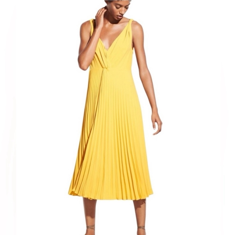 Vince pleated midi dress